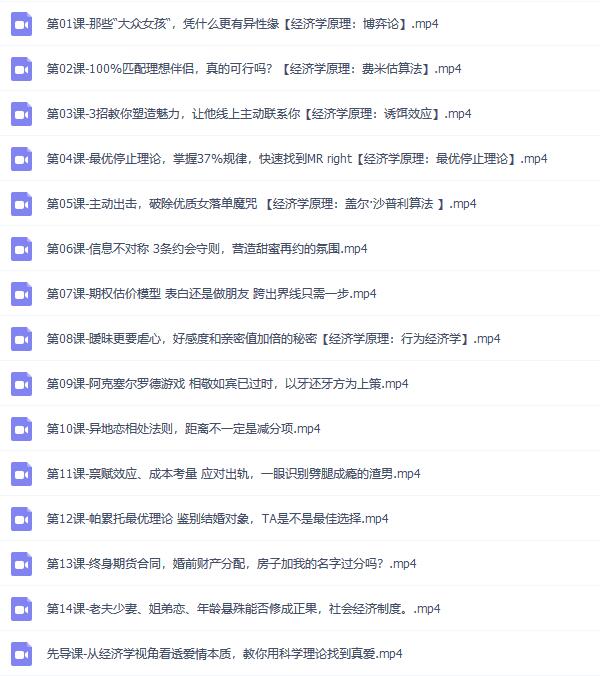 14堂课教你理性择偶,用经济学收获幸福